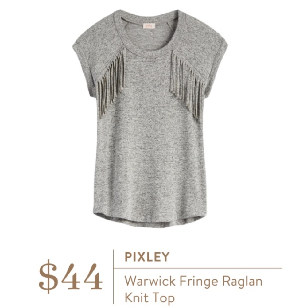 Pixley Warwick Fringe Raglan Knit Top